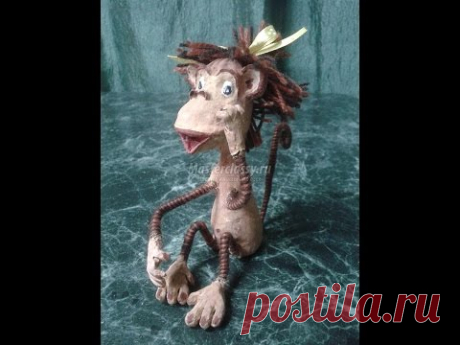 Обезьянка из папье-маше  Мастер-класс с пошаговым фото