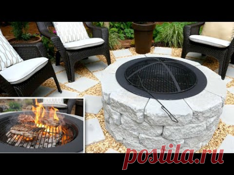 DIY | Fire Pit / Grill + Patio - YouTube