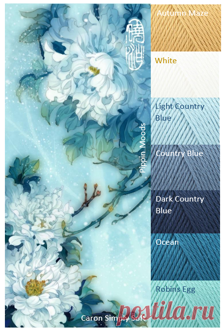 Mood Board. Caron Simple Soft #Yarn #colortheme