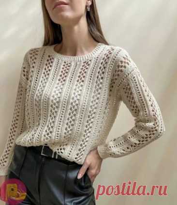 ​Ажурные джемперы крючком Ажурные джемперы крючкомВяжем их этим узором&nbsp;поперек.