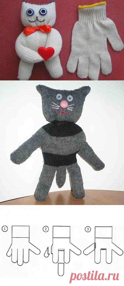 Как за 5 минут сделать из перчатки КОТА!!!