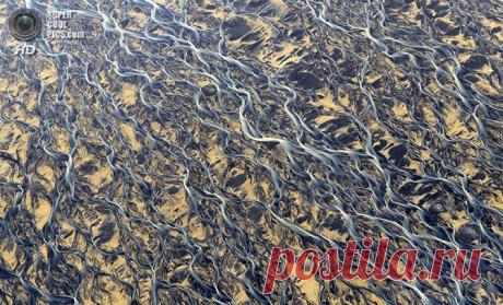 Ледниковые реки Исландии с высоты птичьего полёта (18 фото) / Фото / Развлекательный Портал MainFun.ru