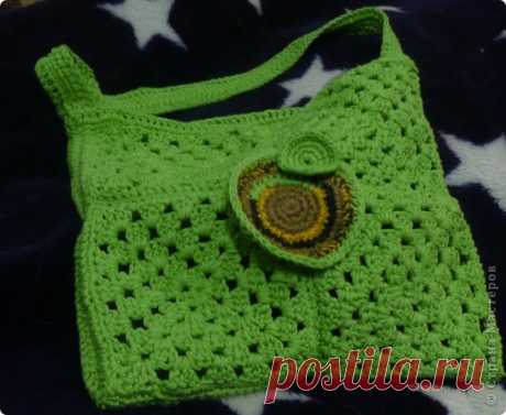 Вязание крючком - Сумка из квадратных мотивов-1 » Поиск мастер классов, поделок своими руками и рукоделия на SearchMasterclass.Net