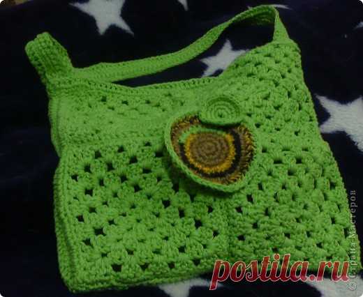 Вязание крючком - Сумка из квадратных мотивов-1 » Поиск мастер классов, поделок своими руками и рукоделия на SearchMasterclass.Net