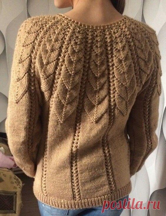 Красивый свитер для любителей вязать спицами Конкурс 