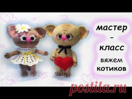 видео мастер-класс по вязанию котиков / Вязание
