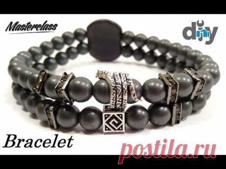 Браслет из Бусин Своими Руками! Мужской Браслет из бусин Мастер Класс / Beaded bracelet!