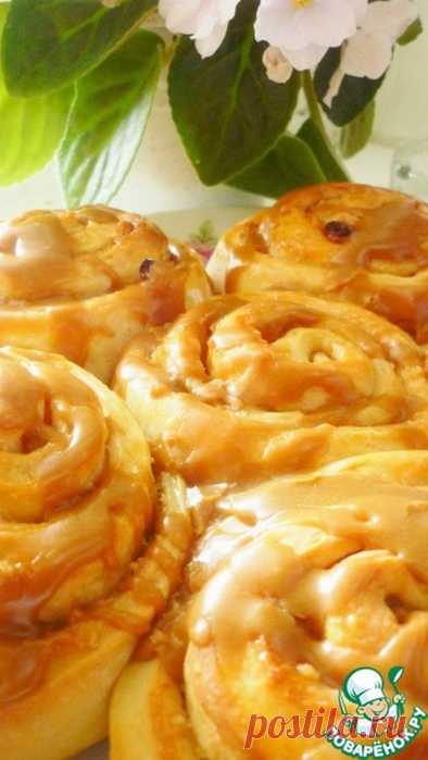 Булочки "Челси" с кофейной глазурью