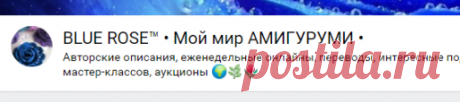 BLUE ROSE™ • Мой мир АМИГУРУМИ •