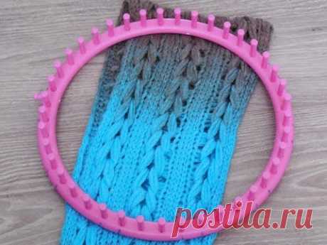 knitting loom: The braided scarf/shawl, english subs