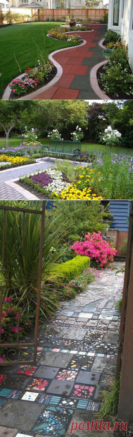 65 идей как сделать красивые дорожки на даче