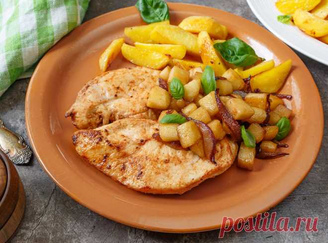 Куриное филе с яблоками и луком на Вкусном Блоге Куриное филе с яблоками и луком - вкусные проверенные рецепты, подбор рецептов по продуктам, консультации шеф-повара, пошаговые фото, списки покупок на VkusnyBlog.Ru