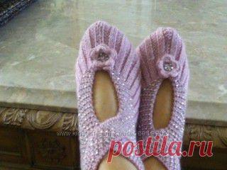 МК "Японские вязаные тапочки спицами" - Вязаные изделия. - Форум Уфамам
