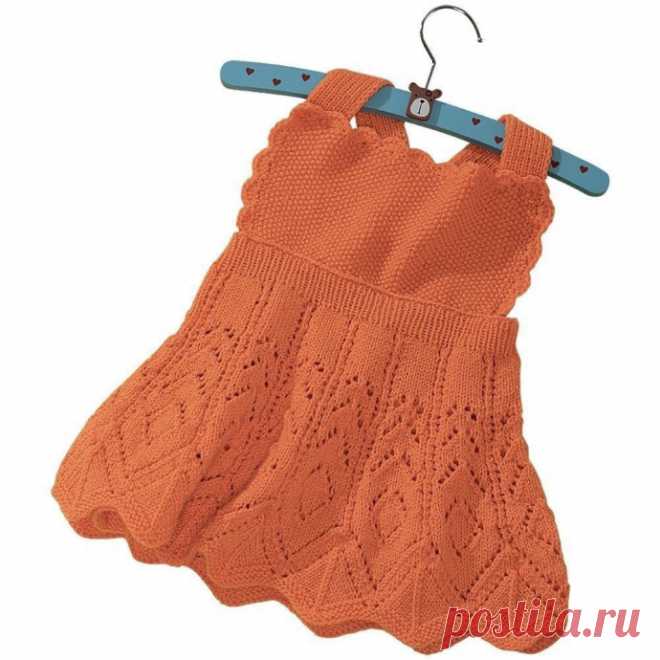 Сарафан для девочки с ажурным узором