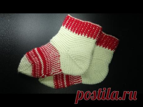 Начинаем вязать – Видео уроки вязания » Вечные носки тунисским крючком – Мастер класс