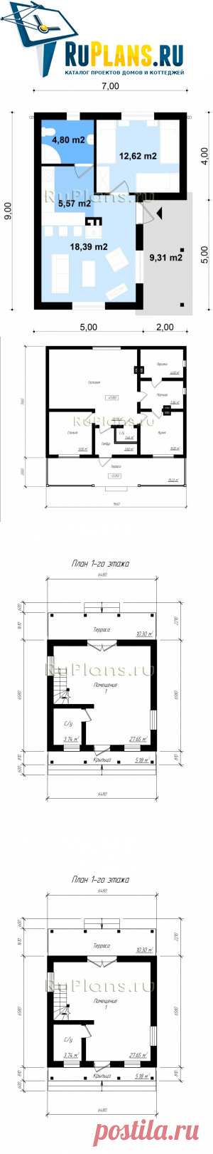 Каталог проектов домов и коттеджей RuPlans