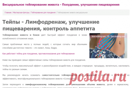 Висцеральное тейпирование живота - Похудение, улучшение пищеварения