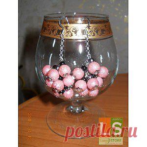 Серьги &quot;Розовый виноград&quot; - Ручная работа на LangeSTORE - Ручная работа LS - Эксклюзивные и Авторские HandMade изделия ручной работы вы можете купить и продать на портале LangeSTORE