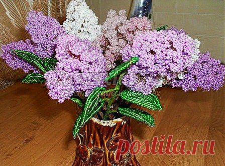 сирень из бисера мастер класс