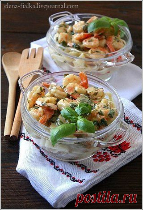 Паста с креветками