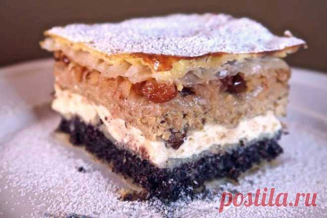 Балканский пирог с творогом и яблоками