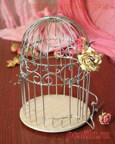 Мастер-класс по поделкам из проволоки: Декоративная клетка