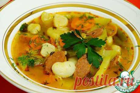 Суп с фасолью и клецками - кулинарный рецепт