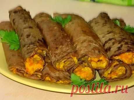 Печеночные блинчики с начинкой
