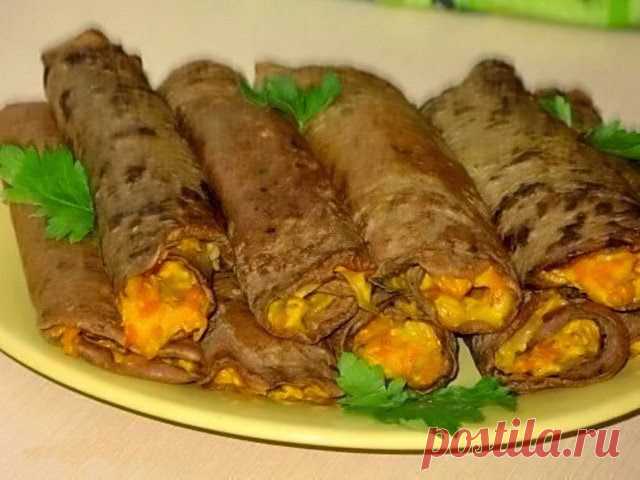 Печеночные блинчики с начинкой