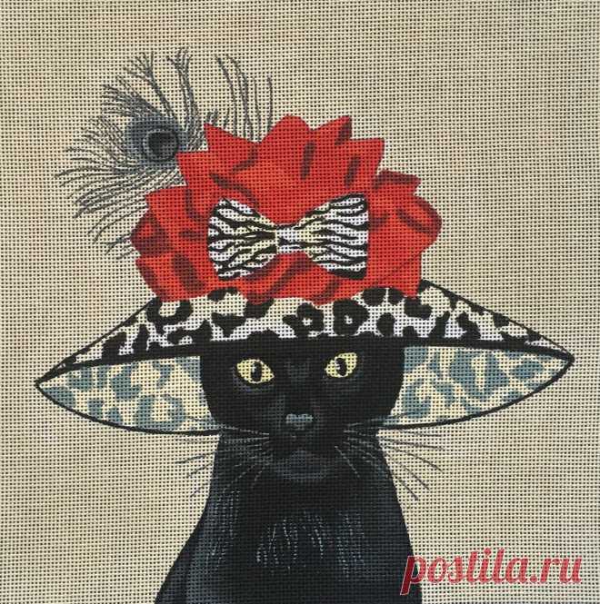 FF-011 Black Cat with Big Hat 9 x 9 18 mesh