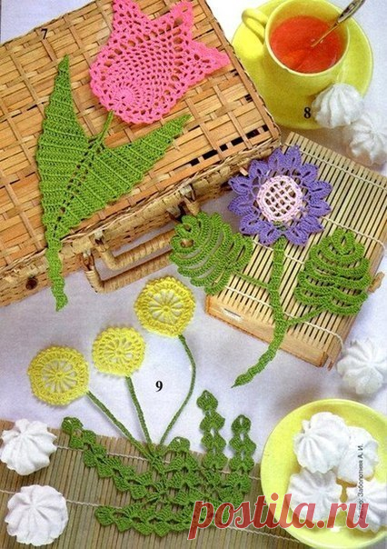 Еще немного схем вязания цветов крючком на заметку
#вязаниекрючком@nerukodel