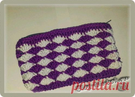 Кошелек вязаный крючком по схеме для начинающих | Уроки вязания крючком и спицами для начинающих бесплатно, модели, схемы и описания с