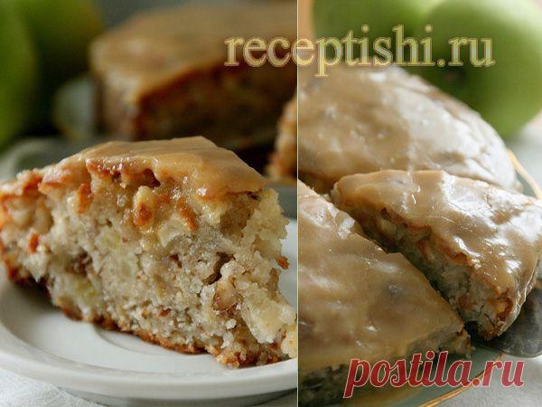 Яблочный пирог с карамелью и грецкими орехами | Кулинарные рецепты с фото на Рецептыши.ру