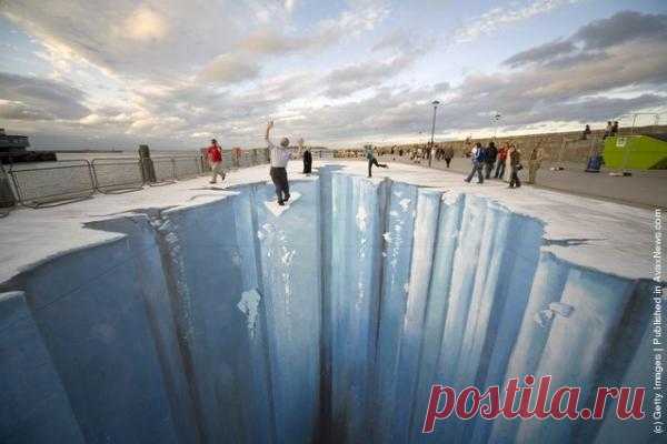Художественные иллюзии - 3D Street Art (фото: Chris Jackson/Getty Images) - Блоги Новосибирска