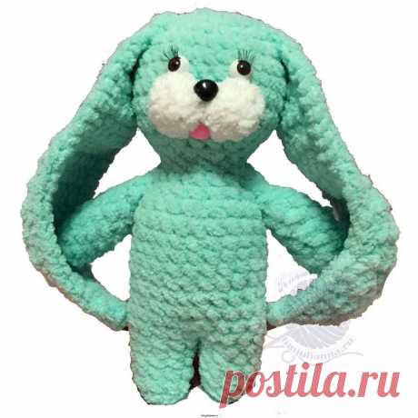 Ушастый заяц крючком в мятном цвете, из пряжи alize softy baby 21 см Ушастый заяц крючком в мятном цвете, из пряжи alize softy baby 21 см - Пряжа alize softy baby превращает изделие в очень мягкую и нежную игрушку. Которую просто не хочется отпускать с рук. высота изделия 21 см, также на игрушки применены глазки, носик, ротик. Это пластиковые элементы которые хорошо закреплены на издели