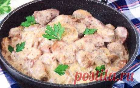 Печень куриная с грибами - Харчовка