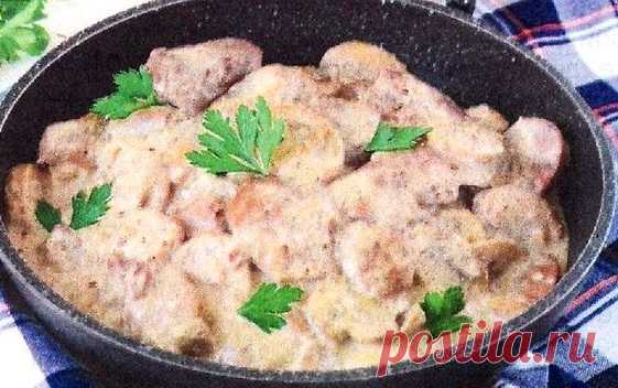 Печень куриная с грибами - Харчовка
