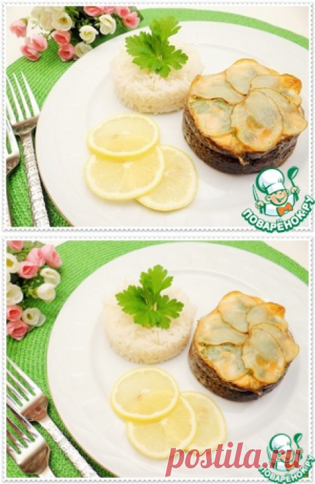 Медальоны из лосося с рисом на гарнир - кулинарный рецепт