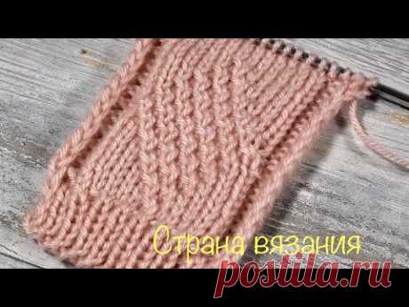 Узоры спицами. Плоская коса.
