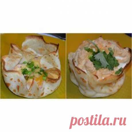 Завтрак в блинных корзиночках