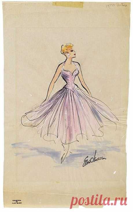 Fashion Illustration Vintage Hollywood Glamour Helen Rose