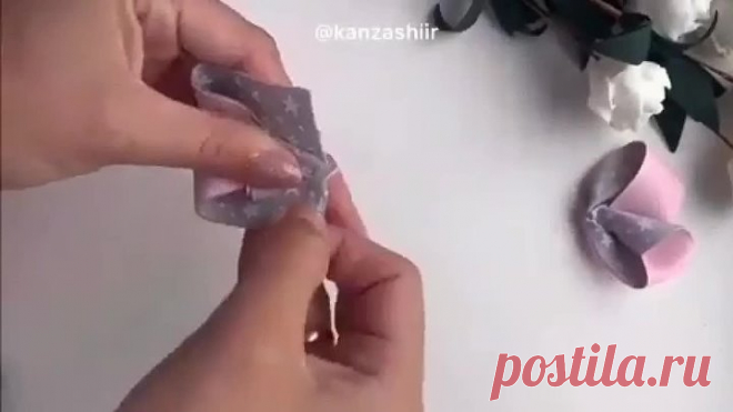 Делаем милые бантики из лент!