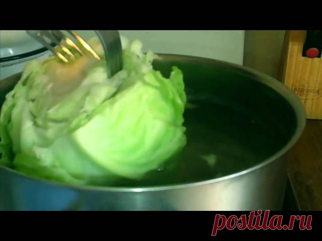 Быстрый способ разделки капусты для голубцов .