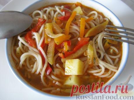Рецепт: Лагман вегетарианский на RussianFood.com