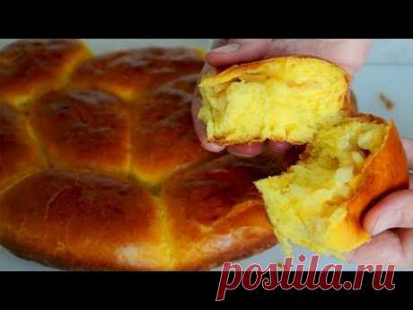 ШИКАРНЫЙ ЦВЕТ И ВКУС ТЕСТА А СЕКРЕТ ВОТ В ЧЕМ! ЖЕЛТОЕ, ПУШИСТОЕ ДРОЖЖЕВОЕ ТЕСТО НА ТЫКВЕ.