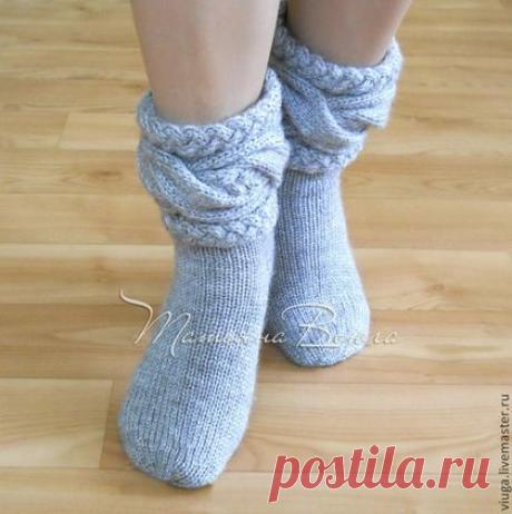 Купить Сердце камня. Носки вязаные, шерстяные, подарок ручной работы - носки вязаные