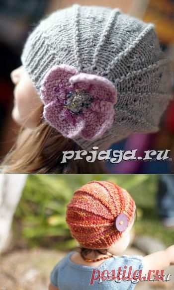 Детские шапки вязание спицами секциями