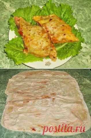 "Фаршированный" лаваш запечённый в духовке