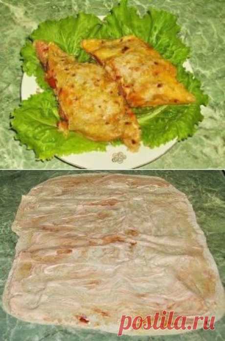 &quot;Фаршированный&quot; лаваш запечённый в духовке