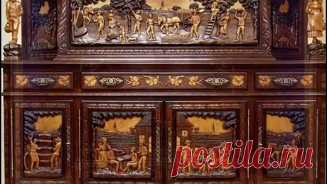 Резная мебель из дерева. Обалденной красоты мебель из дерева
